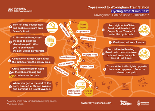 Copsewood to Wokingham Train Station