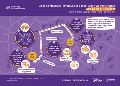 Shinfield Meadows Playground to School Green Centre