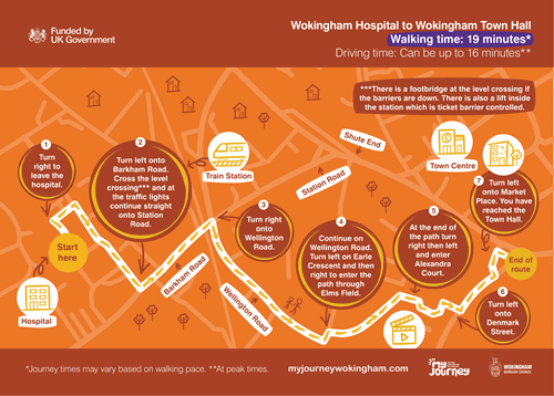 Wokingham Hospital to Wokingham Town Hall