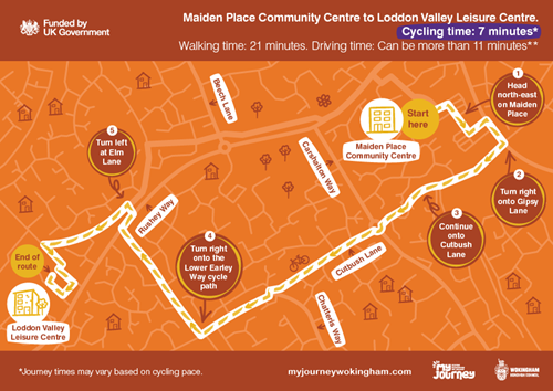 Maiden Place Community Centre to Loddon Valley Leisure Centre